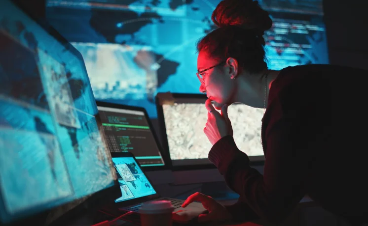 cybersecurity-woman-and-computer-with-global-netw-2025-04-06-11-22-50-utc (1)